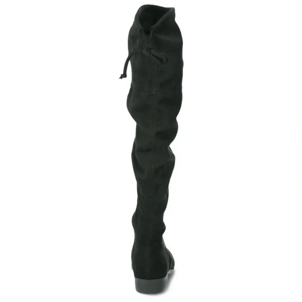 Time and Tru Steve Madden Boots women’s sz 8.5W Black Knee High, Wide Width EUC